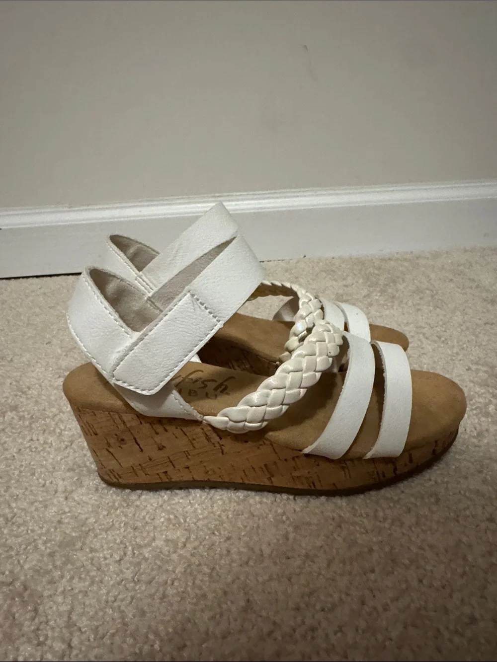Blowfish Malibu White Braided Strap Girls' Sandals